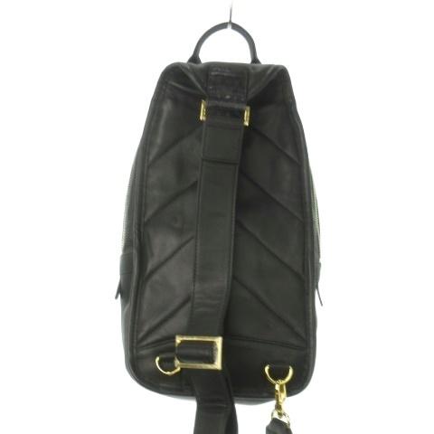 高級　PROVENZANO カイマンレザー　ボディバッグ　羊革　ワニ革　黒　金具 高級 PROVENZANO カイマンレザー ボディバッグ 羊革 ワニ革 黒 金具