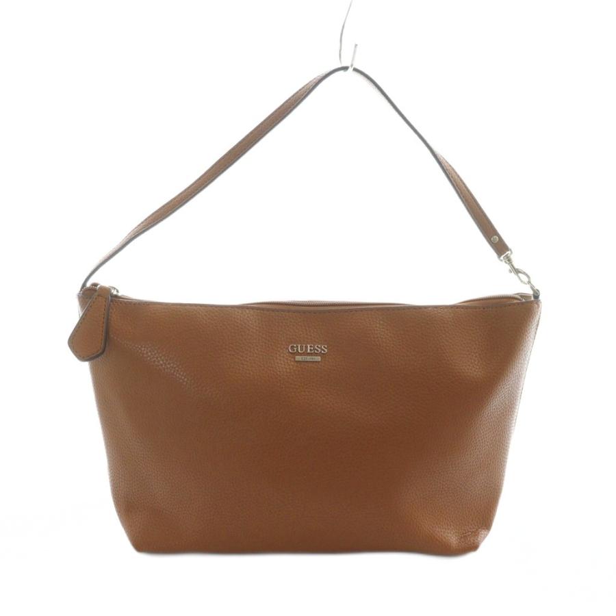 ゲス GUESS ハンドバッグ ロゴ レザー 茶 ブラウン □GY11 /MQ 