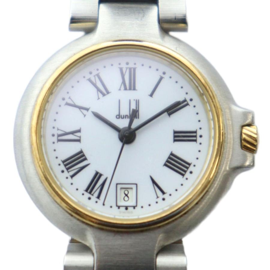 状態良好品 ダンヒル エリート ローマン ホワイト メンズ クォーツ 腕時計 dunhill（ダンヒル） ジャンク品 腕時計 ウォッチ クォーツ カレンダー