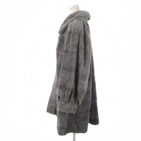 M*i様 EMBA エンバ ミンク ファー コート エンバ EMBA ファーコート シェアードミンク 毛皮 染毛 ミドル丈 M