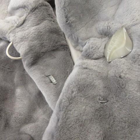 エンバ EMBA ファーコート シェアードミンク 毛皮 染毛 ミドル丈 M