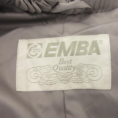 エンバ EMBA ファーコート シェアードミンク 毛皮 染毛 ミドル丈 M