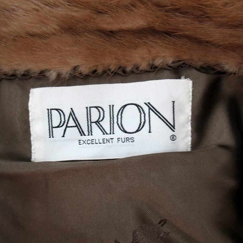パリオン PARION 毛皮コート ミンクファーコート ハーフ丈 11 茶 
