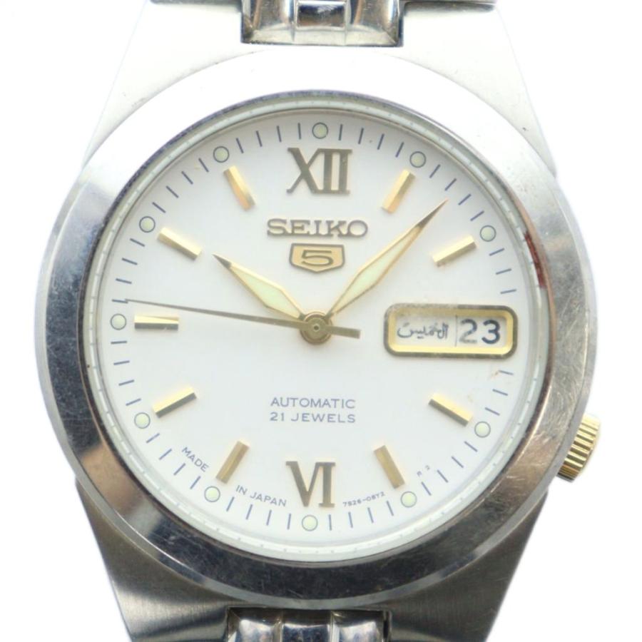 ✨SEIKO✨セイコー✨7S26-02V0✨デイデイト✨ホワイト文字盤✨腕時計✨ セイコー SEIKO 7S26-02V0 腕時計 ウォッチ 自動巻き 白文字盤