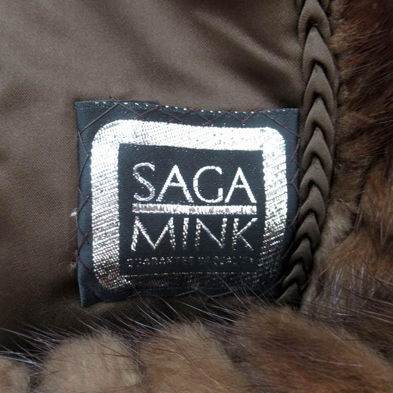 サガミンク SAGA MINK 銀サガ 毛皮コート ミンクファーコート ハーフ丈