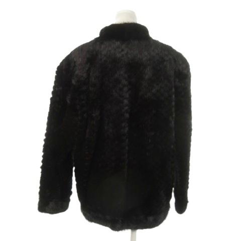 美品✨サガミンク ミンクファー エレガンスファー 銀タグ ブラック サガミンク SAGA MINK 銀サガ ELEGANCE L fur ファーコート ミンク