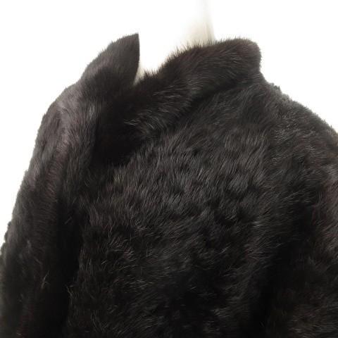 美品✨サガミンク ミンクファー エレガンスファー 銀タグ ブラック サガミンク SAGA MINK 銀サガ ELEGANCE L fur ファーコート ミンク