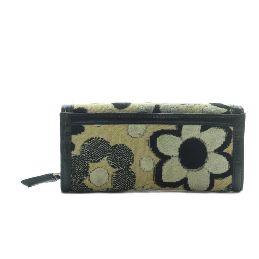 シンクビー! Think Bee 長財布 小銭入れあり 黒 ブラック ベージュ 花