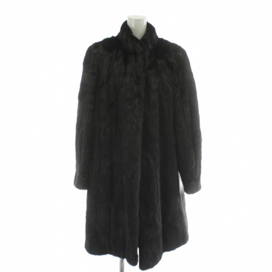 カルヴェン CARVEN furs ミンク ファー ロング コート 毛皮 13-15 黒