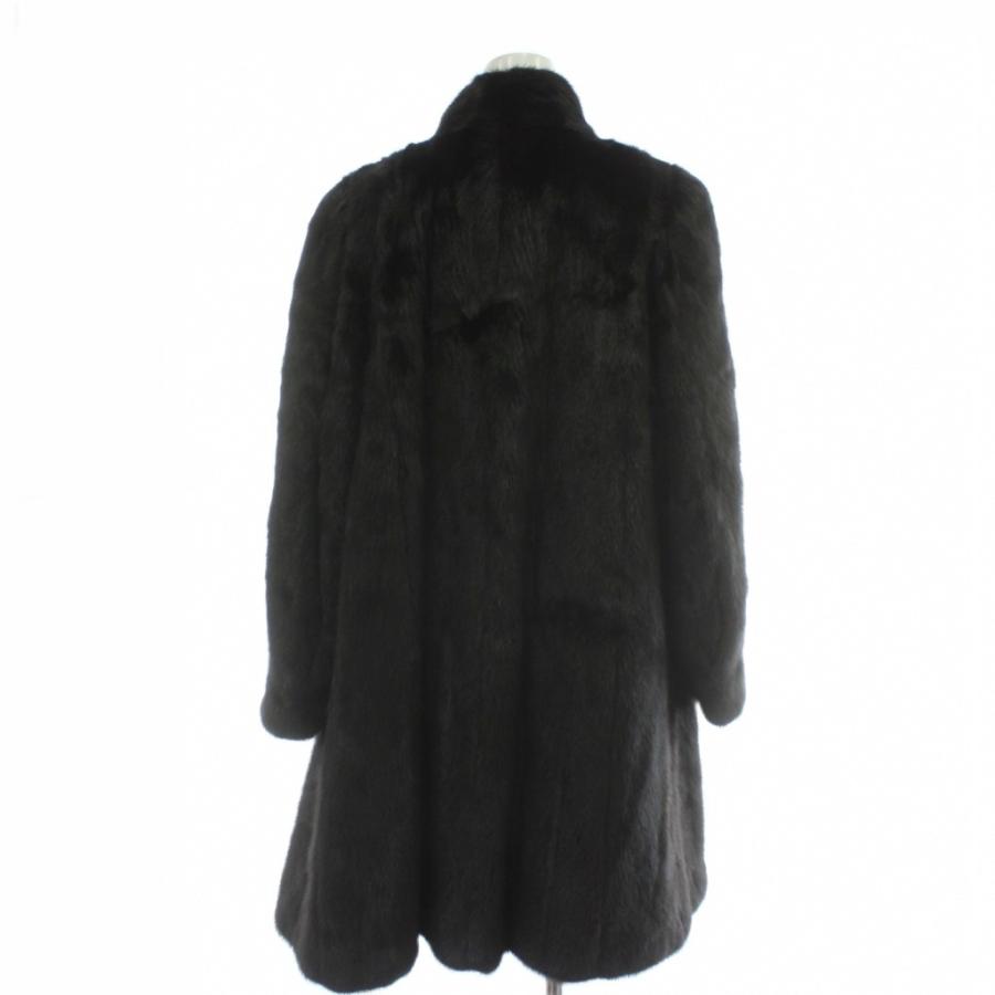 カルヴェン CARVEN furs ミンク ファー ロング コート 毛皮 13-15 黒