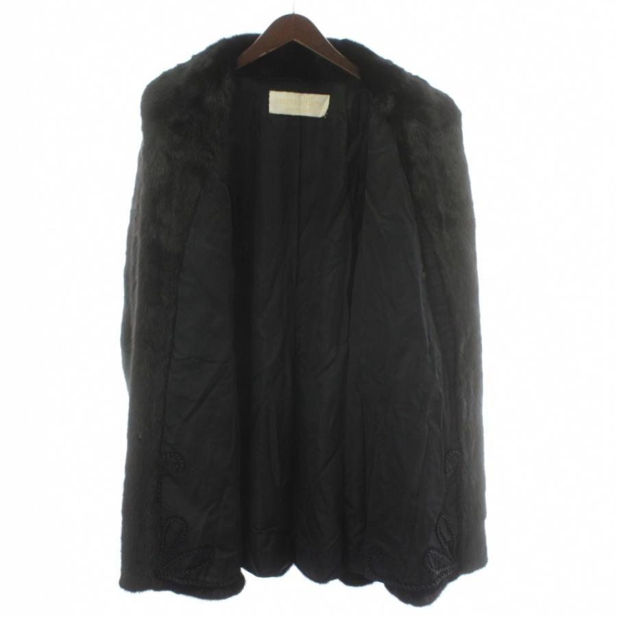 【着丈117cm】CARVEN　ミンク　ロング　コート　ベルト　フード　高級毛皮 着丈117cm】CARVEN ミンク ロング コート ベルト フード 高級毛皮