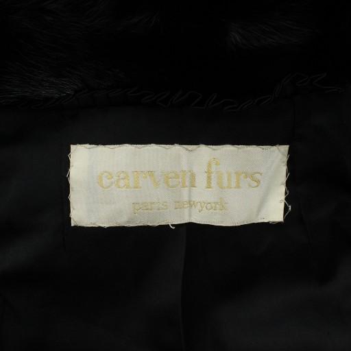 カルヴェン CARVEN furs ミンク ファー ロング コート 毛皮 13-15 黒