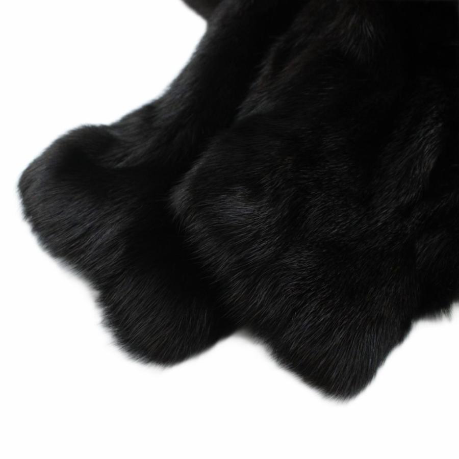 カルヴェン CARVEN furs ミンク ファー ロング コート 毛皮 13-15 黒