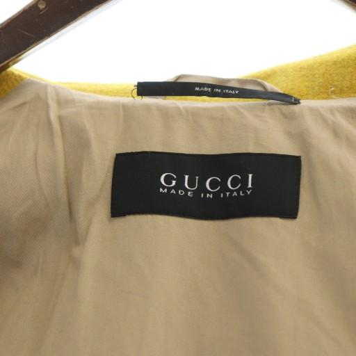 【中古】グッチ GUCCI 293006 Z2957 ダッフルコート ミドル 長袖 総裏地 フード 44 XS 黄 イエロー ■GY18 /MQ GUCCI（グッチ） GUCCI 293006 Z2957 ダッフルコート ミドル 長袖 総