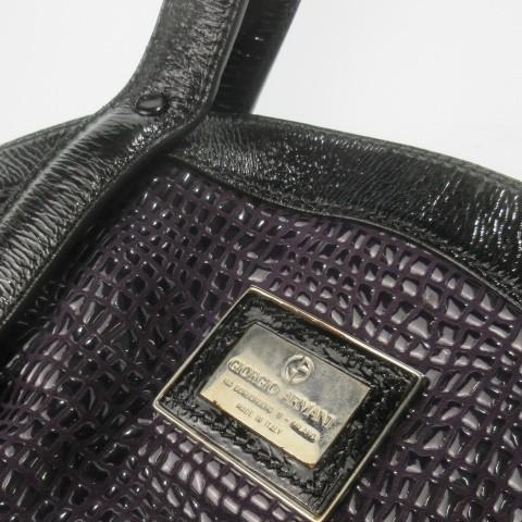 ジョルジオアルマーニ GIORGIO ARMANI トートバッグ エナメルレザー