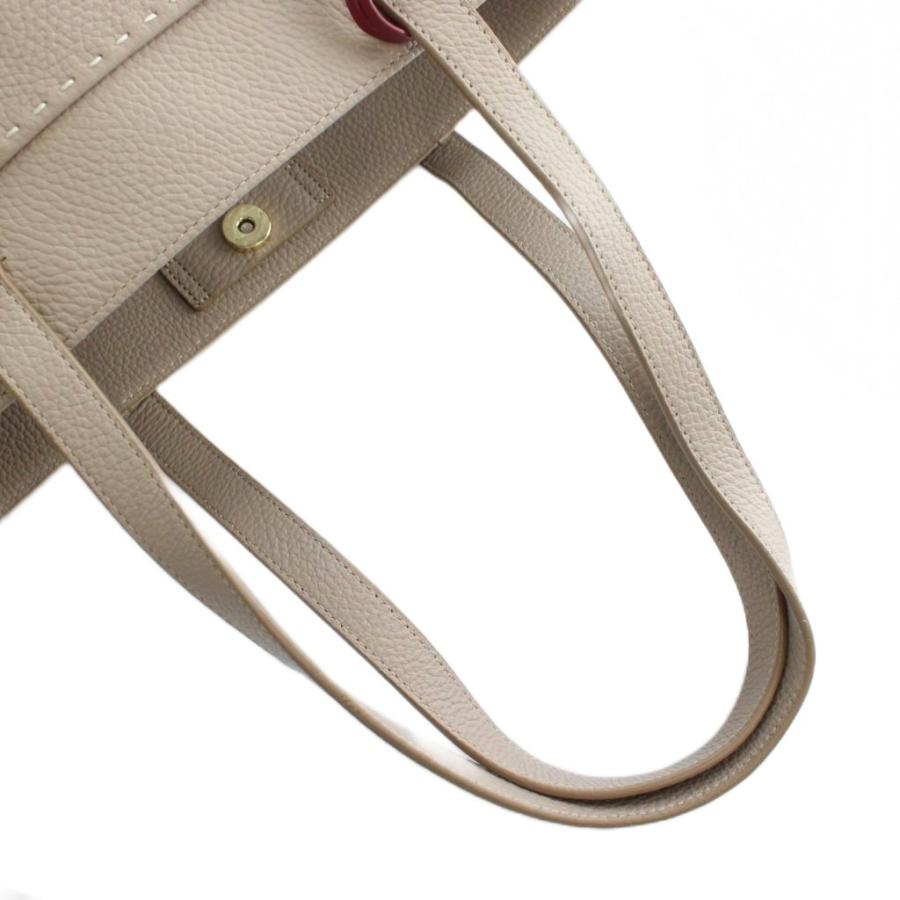 【中古】未使用品 LANVIN en Bleu ブランリー トートバッグ A4 牛革 レザー インナーポーチ ロゴ ベージュ 483590 未使用品 ランバンオンブルー LANVIN en Bleu ブランリー トートバッグ