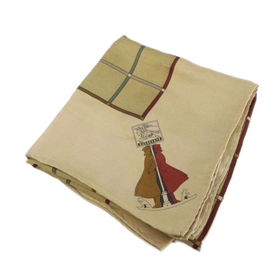 BURBERRY（バーバリー） 大判スカーフ ストール ロゴ チェック 茶
