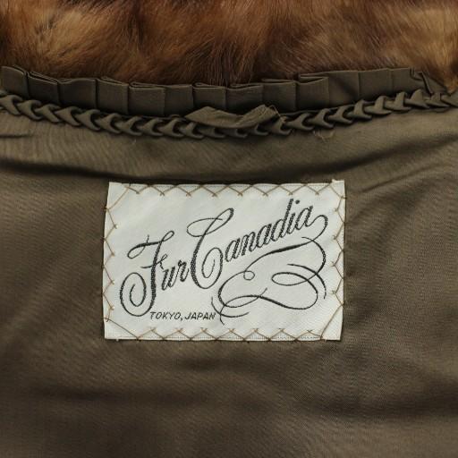 FUR CANADIA ファーコート ミンク 毛皮 13 ブラウン ハーフ丈 /PP
