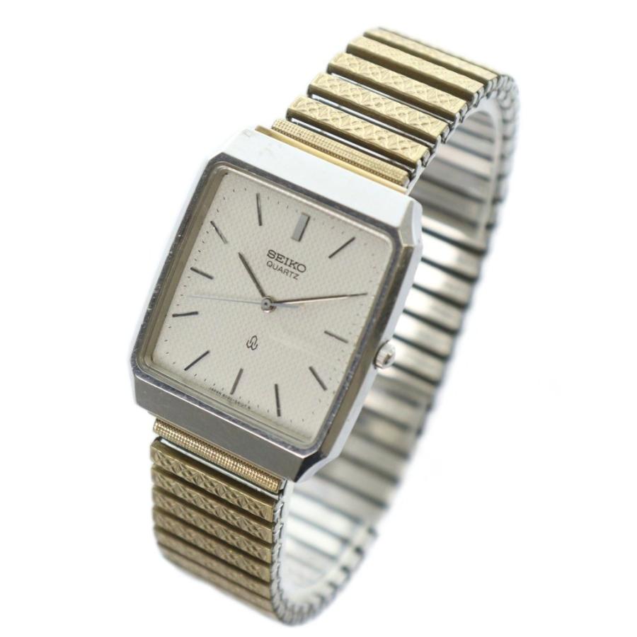 セイコー SEIKO 6030-5340 腕時計 ウォッチ クォーツ ロゴ スクエア 白 