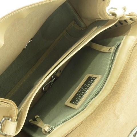 ザネラート ZANELLATO POSTINA ポスティーナ 2WAY ショルダーバッグ ハンドバッグ レザー スタッズ ベージュ /MN8 ■GY18 レディース