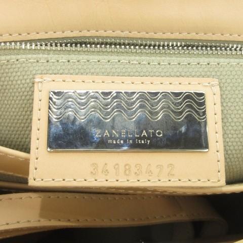 ザネラート ZANELLATO POSTINA ポスティーナ 2WAY ショルダーバッグ ハンドバッグ レザー スタッズ ベージュ /MN8 ■GY18 レディース