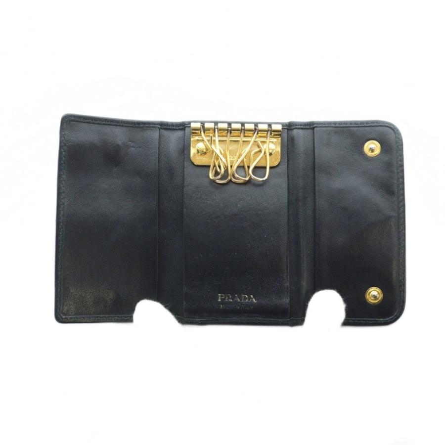 PRADA（プラダ） キーケース ロゴ ナイロン 黒 ブラック □GY18 /MQ