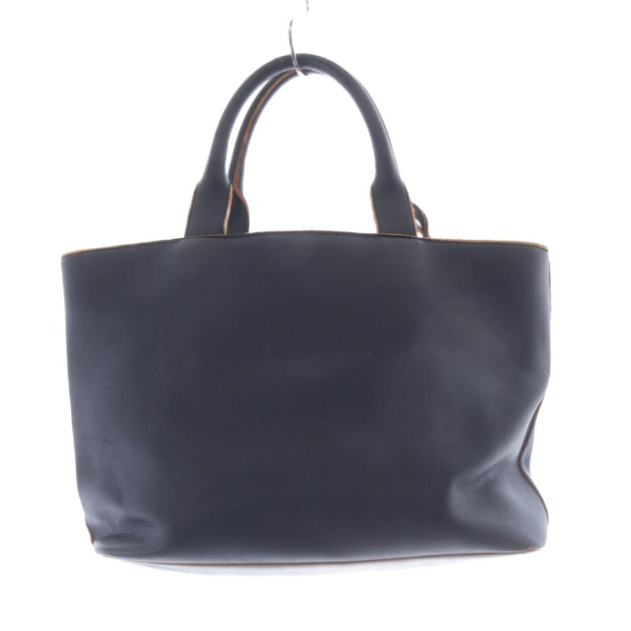 【極美品】ジョルジオアルマーニ トートバッグ レザー 裏地 ロゴ総柄 ネイビー アルマーニ ジーンズ ARMANI JEANS ハンドバッグ レザー トートバッグ