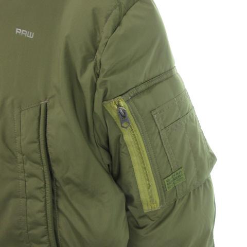 【中古】ジースターロウ G-Star RAW 中綿ロングコート フーディー ボリューム ミリタリー 防寒 M 緑 カーキ ジースターロウ G-Star RAW 中綿ロングコート フーディー ボリューム