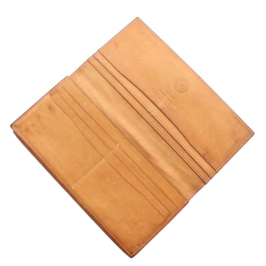 ガンゾ GANZO 長財布 お札入れ 二つ折り リザード レザー ロゴ 黒