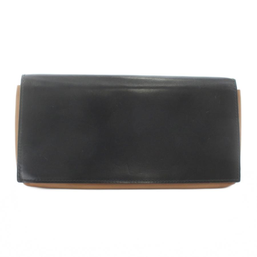 ガンゾ GANZO コードバン 長財布 お札入れ 二つ折り レザー ロゴ 黒