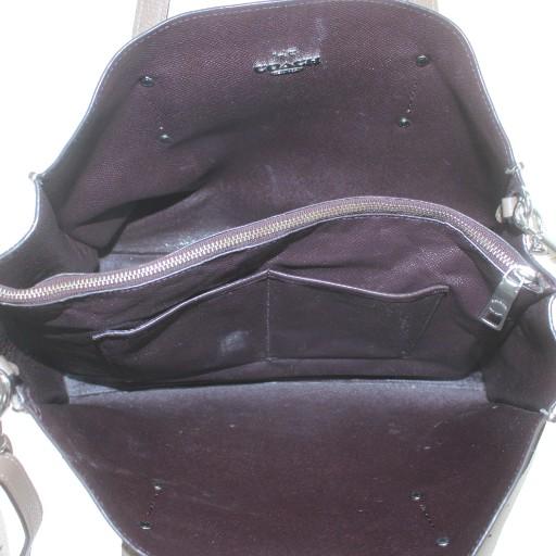 【中古】コーチ COACH トートバッグ ショルダー 2WAY レザー パイソン ロゴ シルバー金具 茶色 白 30973 COACH（コーチ） トートバッグ ショルダー 2WAY レザー パイソン ロゴ