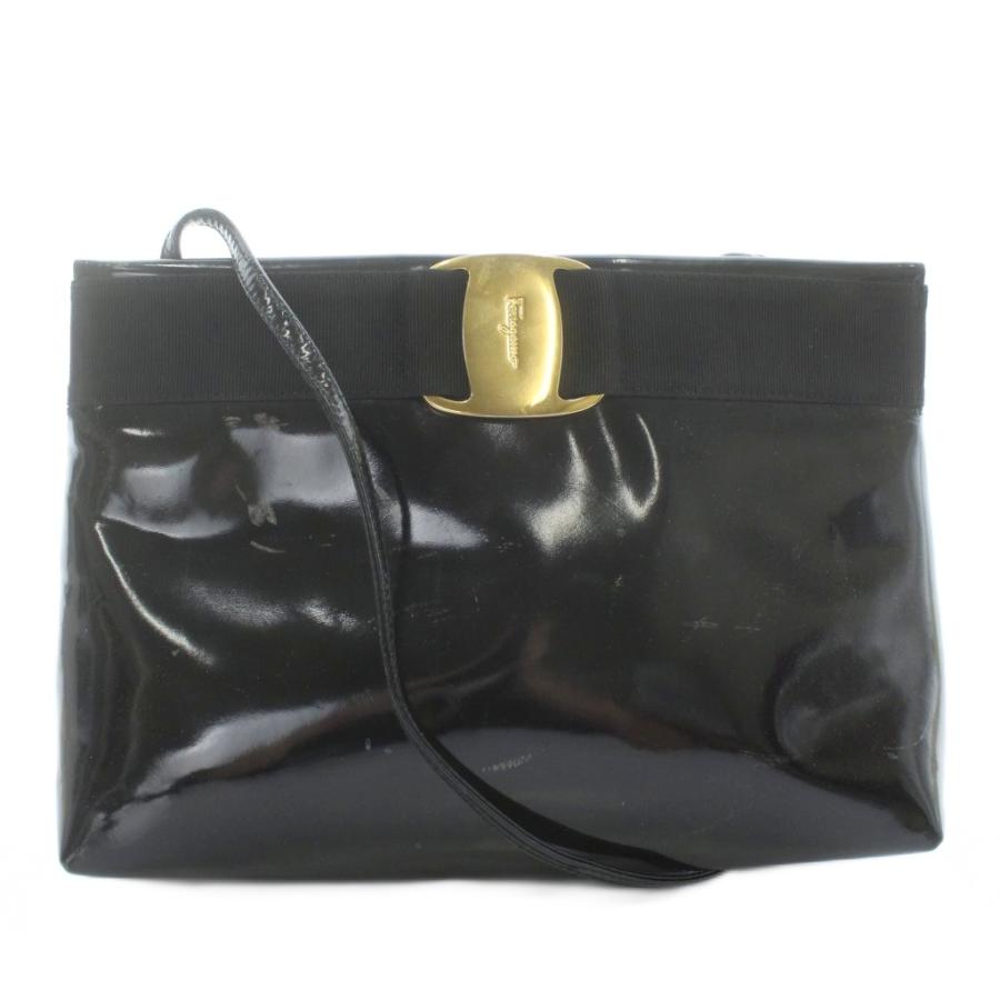 【美品】サルバトーレ　フェラガモ　VARAリボン黒 5½ C FERRAGAMO（フェラガモ） サルヴァトーレフェラガモ Salvatore