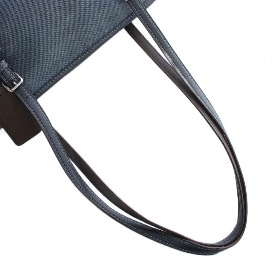 【中古】コーチ COACH トートバッグ ワンショルダー デニム キャンバス レザー ロゴ 紺 ネイビー 6528 COACH（コーチ） トートバッグ ワンショルダー デニム キャンバス