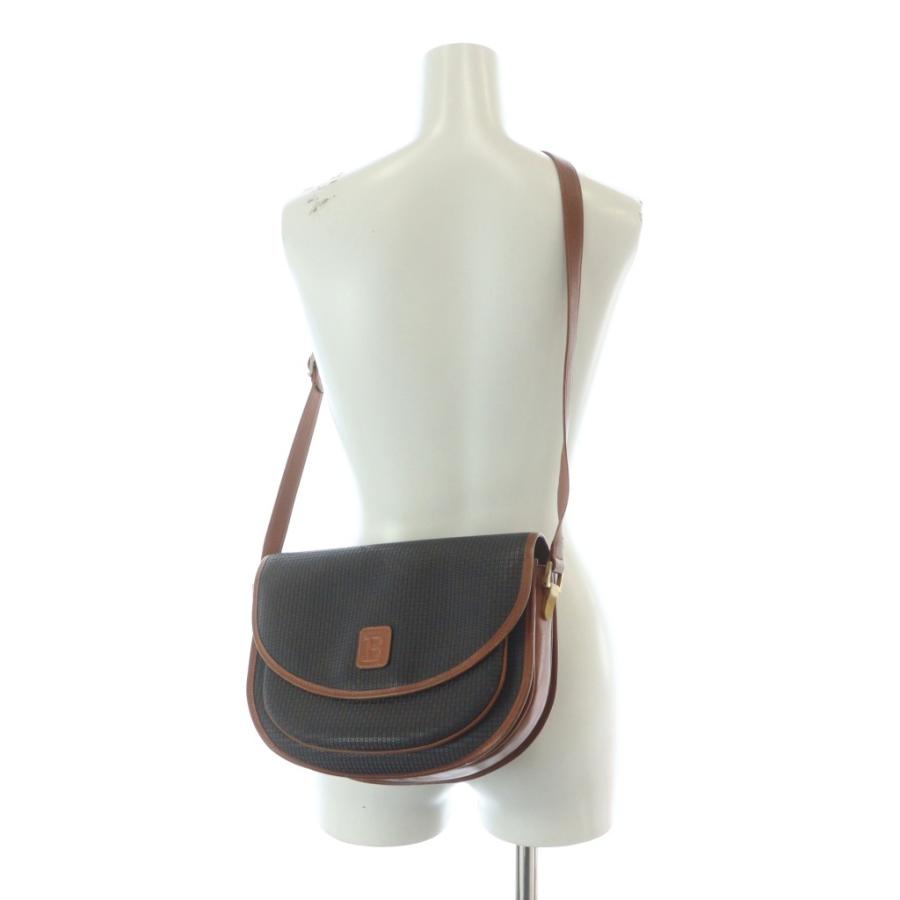 Bally（バリー） ショルダーバッグ 黒 ブラック ブラウン モノグラム柄 