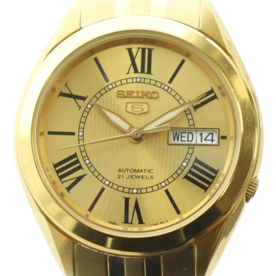 セイコー SEIKO 7S26-03V0 腕時計 ウォッチ 自動巻き ロゴ ローマン
