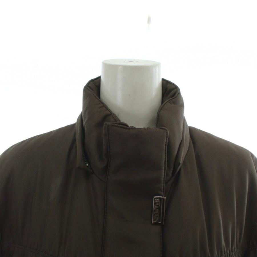 バルマン BALMAIN ダウンコート アウター 絹 シルク ロング ハイネック