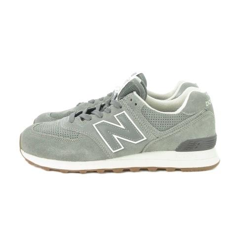 New Balance スニーカー グレー574 美品 限定モデル＊完売間近 New Balance 574 グレー 厚底スニーカー (New