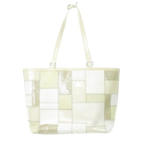 ミケランジェロ MICHELANGLEO トートバッグ エナメル レザー パッチ