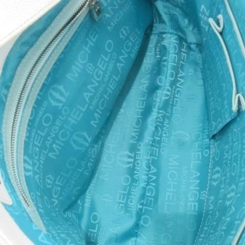 ✨良品✨ ミケランジェロ ビジュー 装飾 型押しレザー トート ハンドバッグ ミケランジェロ MICHELANGLEO トートバッグ エナメル レザー パッチ