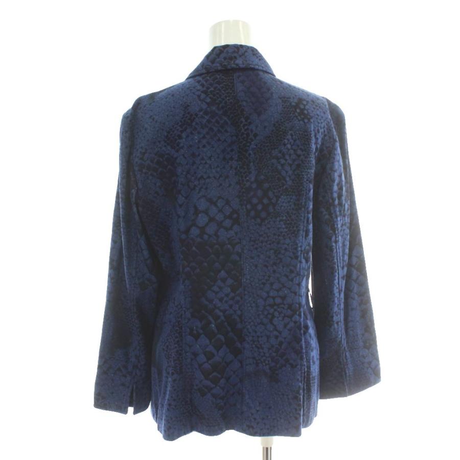 美品 LEONARD シルク100% 花柄セットアップ ネイビー 11AR 美品 