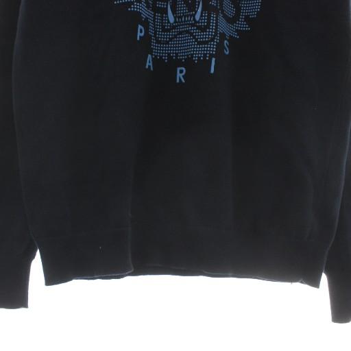 ケンゾー KENZO ニット セーター 長袖 クルーネック 浮き彫り トラ