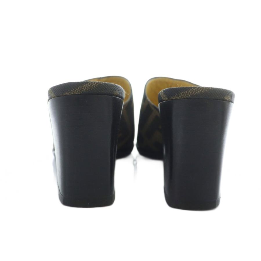 FENDI（フェンディ） サンダル ミュール スクエアトゥ ロゴ ズッカ柄