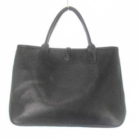 【特価】LONGCHAMP ロンシャン ロゾ 2WAYバッグ【未使用】 LONGCHAMP（ロンシャン） ロゾ ハンドバッグ レザー 本革 黒 ブラック