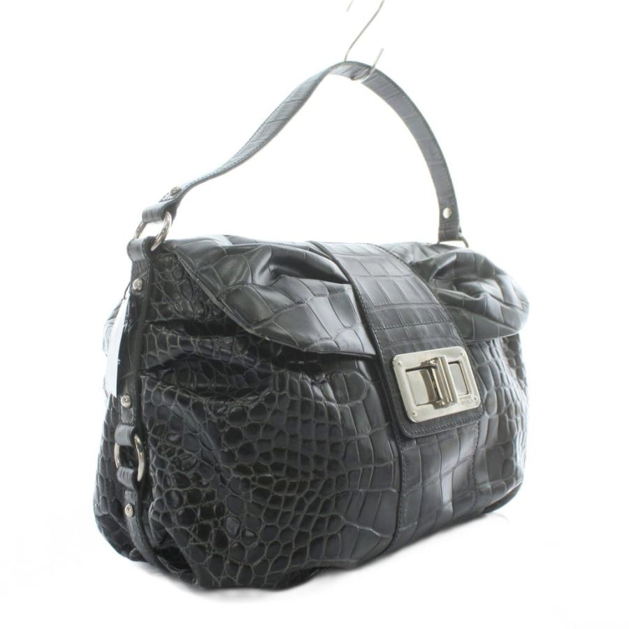 FURLA（フルラ） ハンドバッグ ワンショルダー レザー クロコ型押し