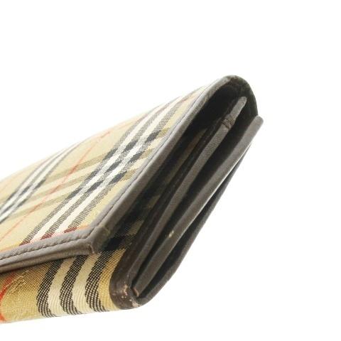 バーバリーズ Burberrys 長財布 二つ折り ブラウン ベージュ チェック 
