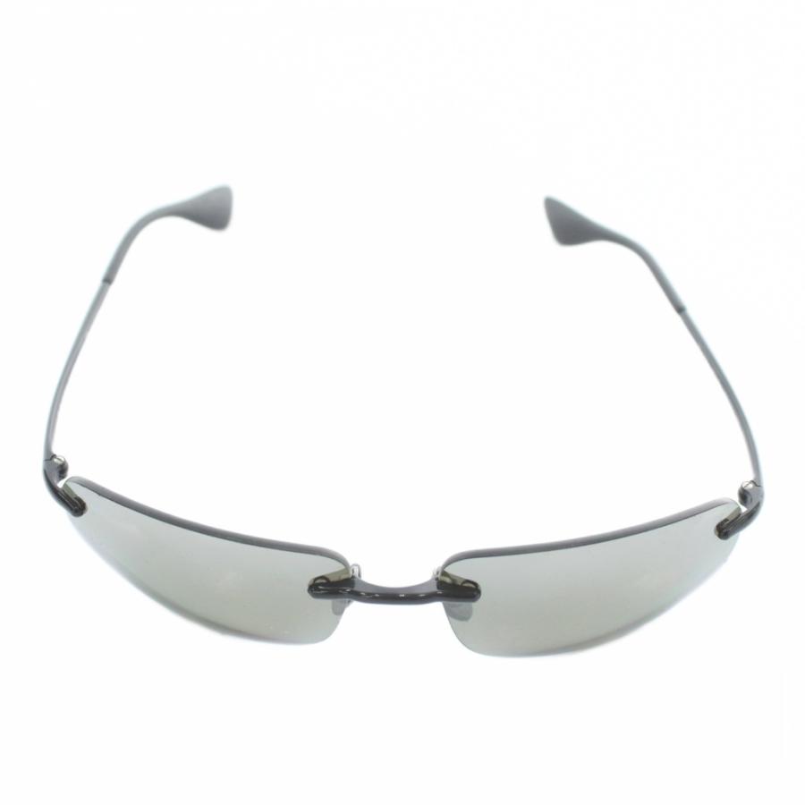 【中古】RAY BAN CHROMANCE 眼鏡 サングラス リムレス 偏光 ミラー グラデーション スクエア 60□15-135 黒 RB4255 レイバン RAY BAN クロマンス CHROMANCE 眼鏡 サングラス リムレス
