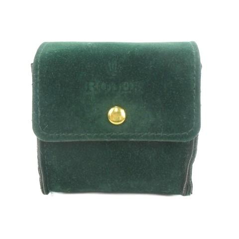ROLEX（ロレックス） 時計ケース スエードレザー 本革 緑 グリーン 