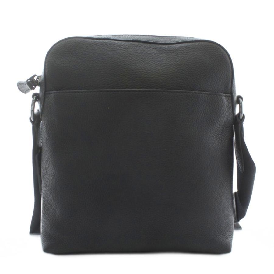 【中古】コーチ COACH ハウストン フライト バッグ ショルダーバッグ レザー ロゴ 型押し 黒 ブラック 4011 COACH（コーチ） ハウストン フライト バッグ ショルダーバッグ レザー