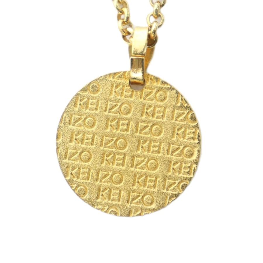 ケンゾー KENZO ネックレス アクセサリー ペンダント ロゴ ゴールド色