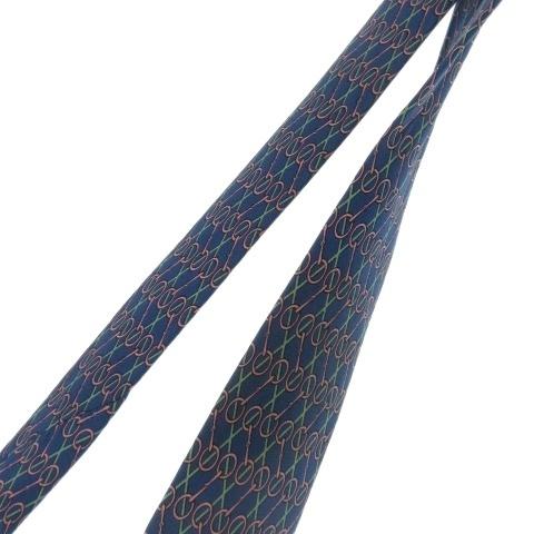 HERMES（エルメス） 未使用品 ネクタイ 絹 シルク ブルー 青 ピンク